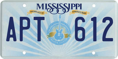 MS license plate APT612