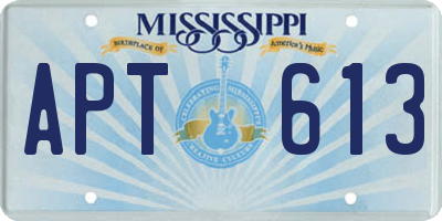 MS license plate APT613