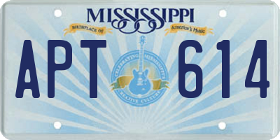 MS license plate APT614