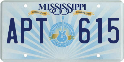 MS license plate APT615