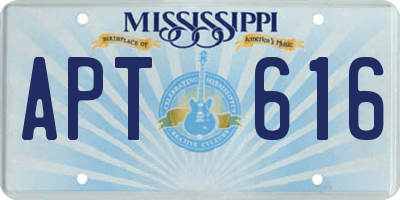 MS license plate APT616