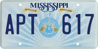 MS license plate APT617