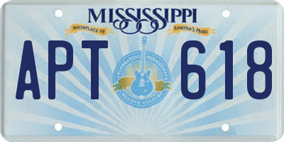 MS license plate APT618