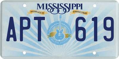 MS license plate APT619