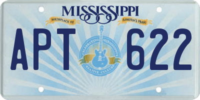 MS license plate APT622