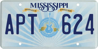 MS license plate APT624