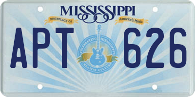 MS license plate APT626