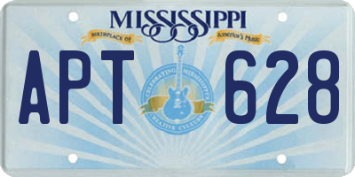 MS license plate APT628