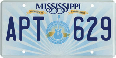 MS license plate APT629