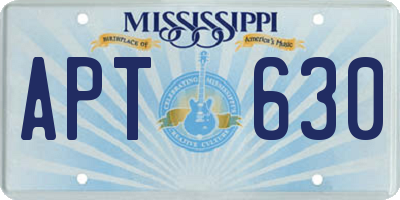MS license plate APT630