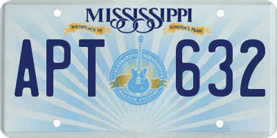 MS license plate APT632