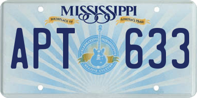 MS license plate APT633