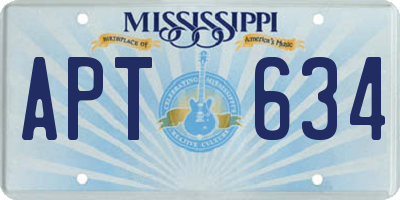MS license plate APT634