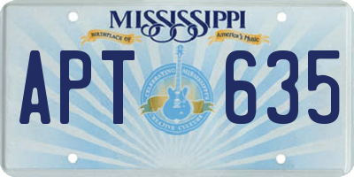 MS license plate APT635