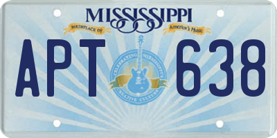 MS license plate APT638