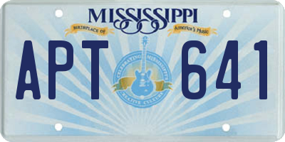 MS license plate APT641