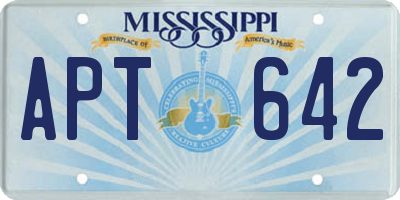 MS license plate APT642