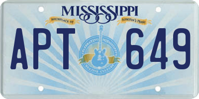 MS license plate APT649