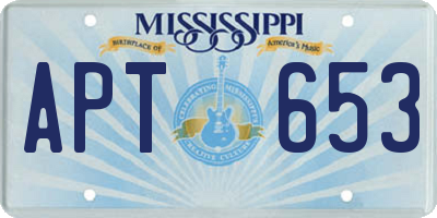 MS license plate APT653