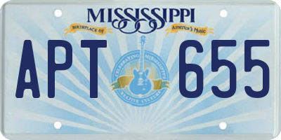 MS license plate APT655