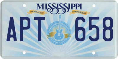 MS license plate APT658