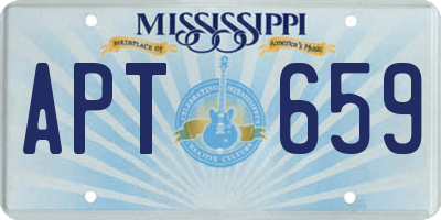 MS license plate APT659