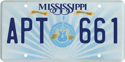 MS license plate APT661