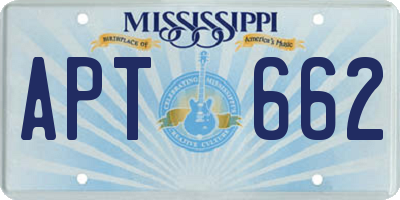 MS license plate APT662