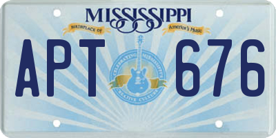MS license plate APT676