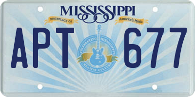 MS license plate APT677