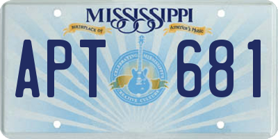 MS license plate APT681