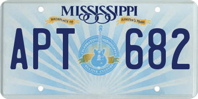MS license plate APT682
