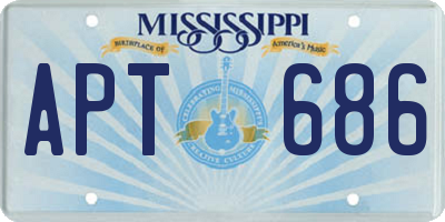 MS license plate APT686