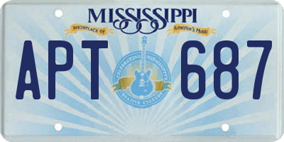 MS license plate APT687