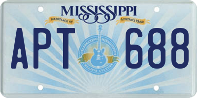 MS license plate APT688