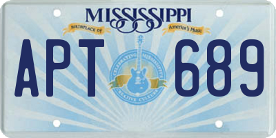 MS license plate APT689