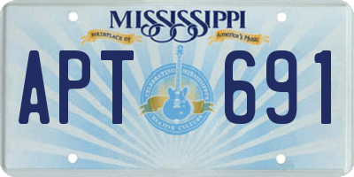 MS license plate APT691
