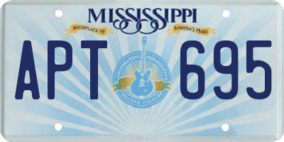 MS license plate APT695