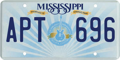 MS license plate APT696