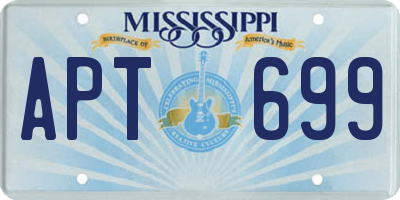 MS license plate APT699