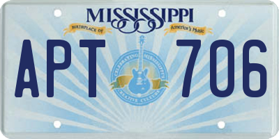 MS license plate APT706