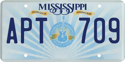MS license plate APT709