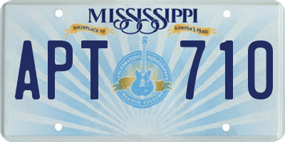 MS license plate APT710
