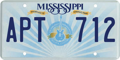 MS license plate APT712