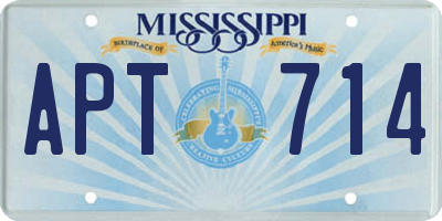 MS license plate APT714