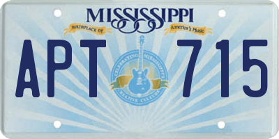MS license plate APT715