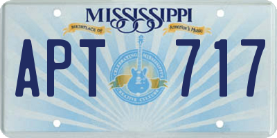 MS license plate APT717