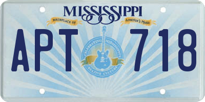 MS license plate APT718
