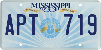 MS license plate APT719