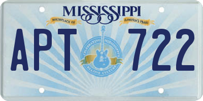 MS license plate APT722